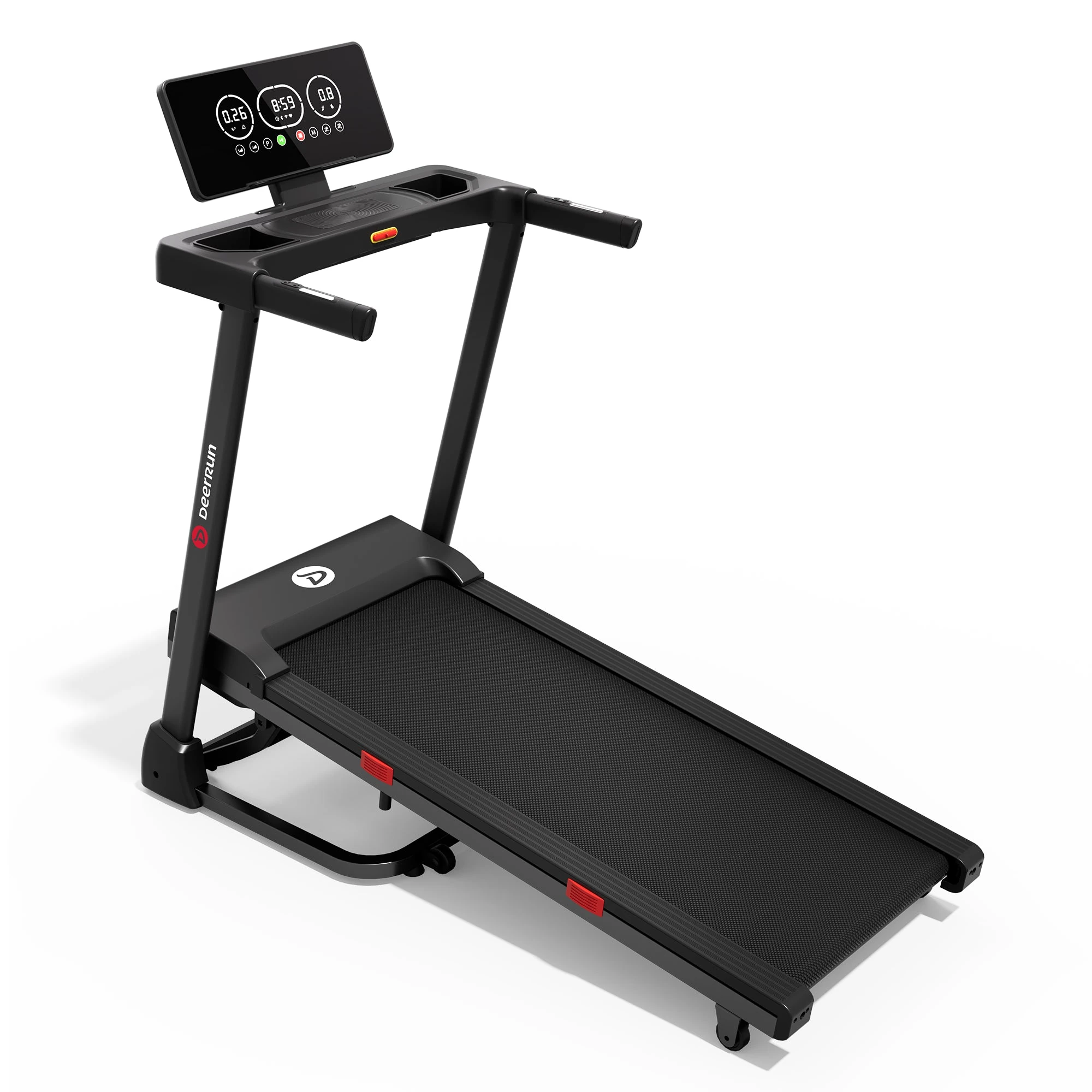 DeerRun Apex Base 1 upright treadmill with full running deck and console, exact manufacturer product image