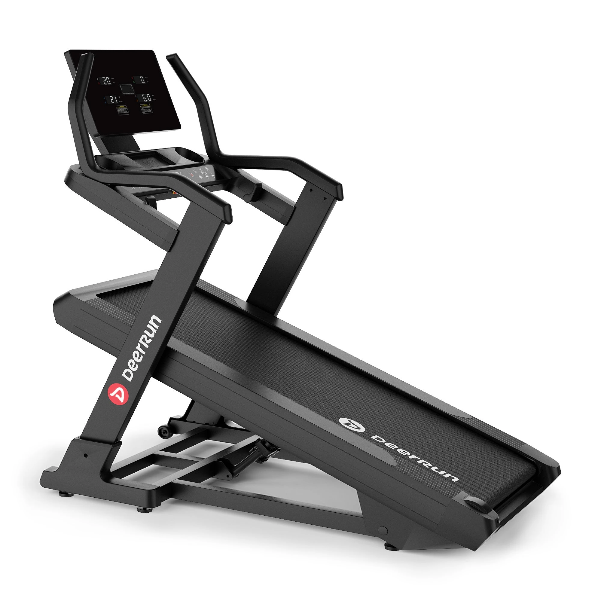 DeerRun Apex Titan 1 large upright terrain treadmill with console and full handrails, exact manufacturer product image